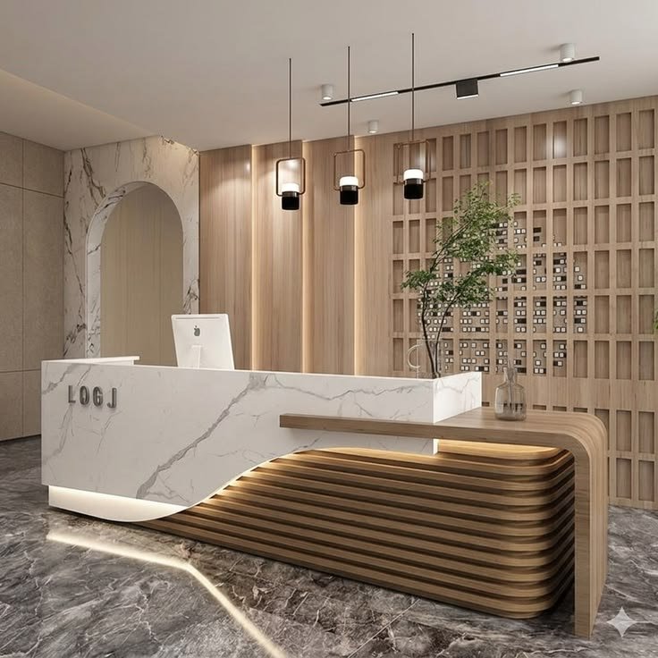 Project Meja Resepsionis Virsua Interior