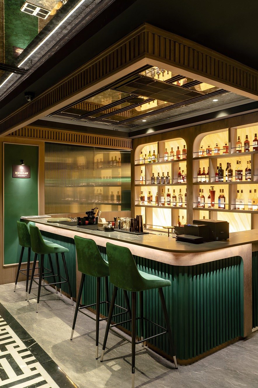 Set Mini Bar Klasik Modern Hijau